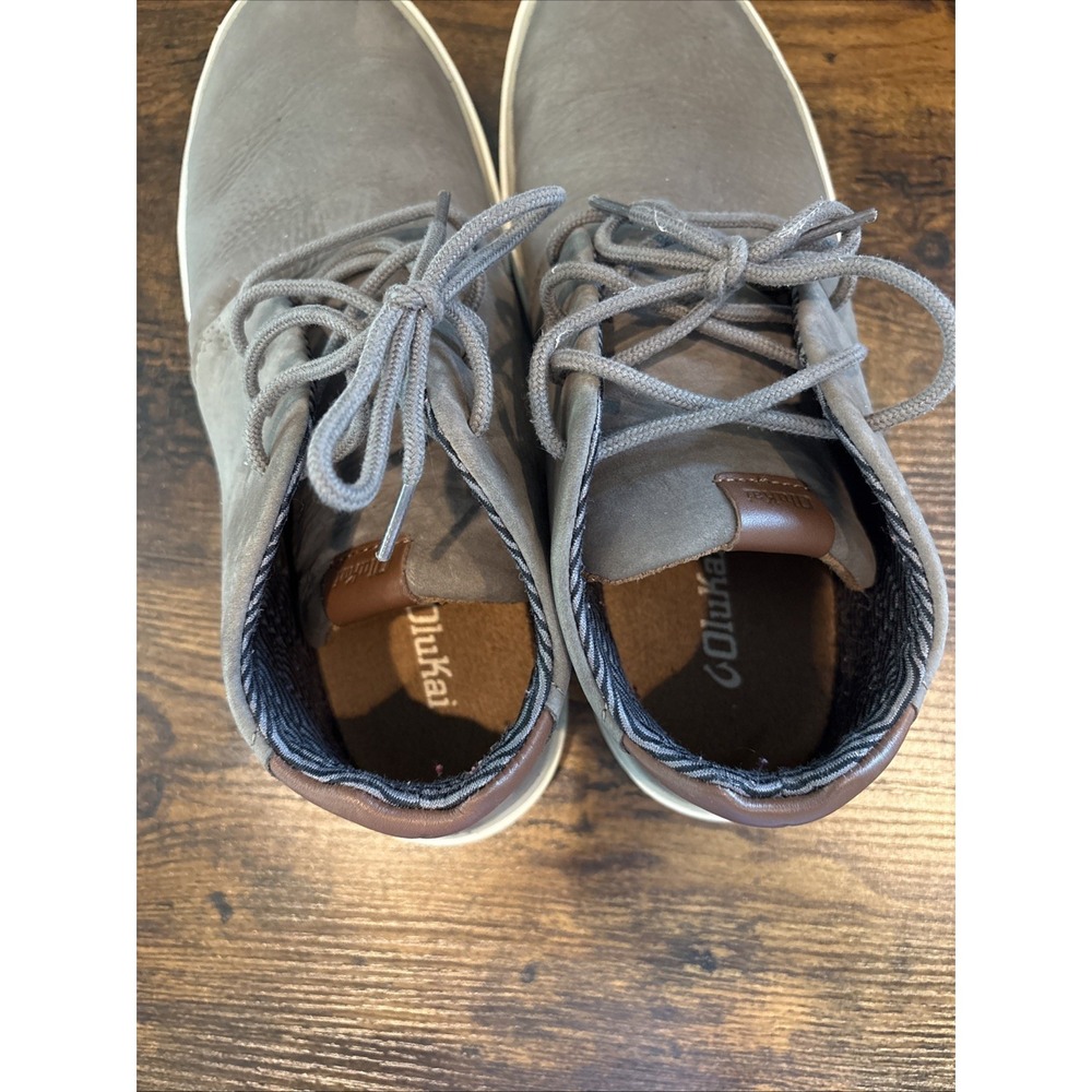 OluKai Boots Mens Size 10 Papaku 'Ili Chukka Mustang Leather Lace Up Waterproof - Picture 5 of 7
